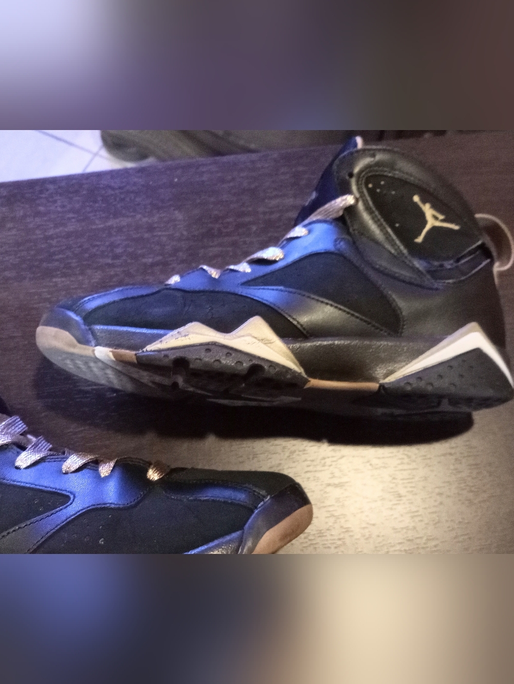 Jordan Women's Black Sneakers with Gold Accents